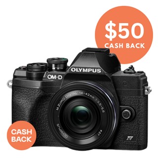 Olympus OM-D E-M10 Mark IV Digital Camera with 14-42mm Lens (Black)