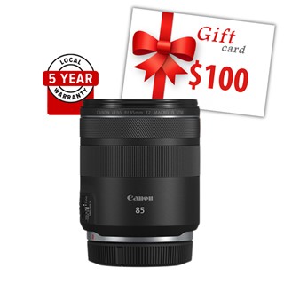 Canon RF 85mm f/2 Macro IS STM Lens BONUS $100 Gift Voucher