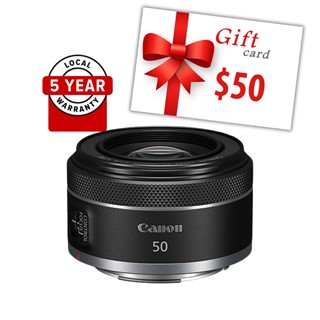 Canon RF 50mm f/1.8 STM Lens Bonus $50 Gift Voucher