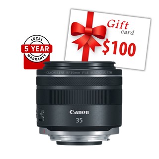 Canon RF 35mm f/1.8 IS Macro STM Lens Bonus $100 Gift Voucher