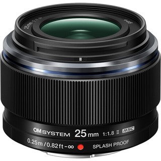 OM SYSTEM M.ZUIKO 25MM F1.8 II LENS – BLACK